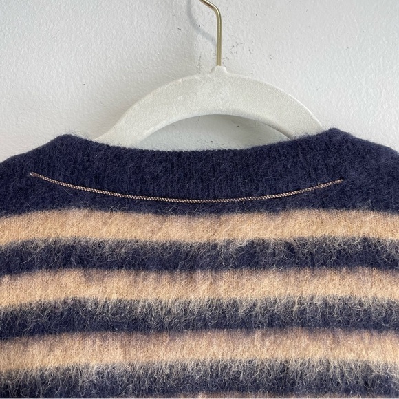 Brunello Cucinelli Striped Mohair, Virgin Wool and Cashmere Sweater with Monili - Picture 12 of 16